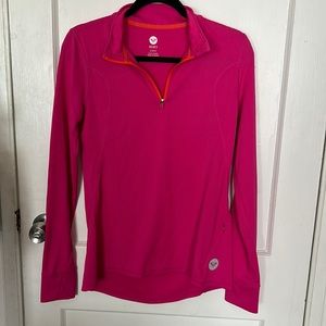 Large pink Roxy quarter zip sweatshirt